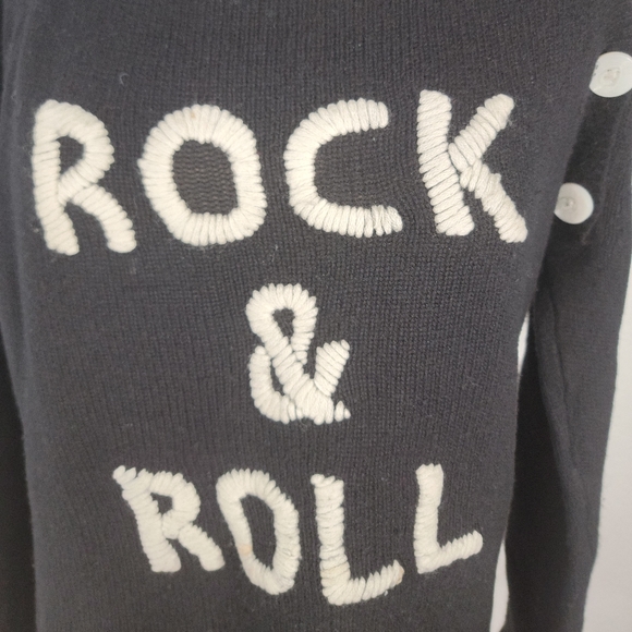 Zadig and voltaire Sz S Reglis Bis Rock & Roll Cashmere Sweater Black - Picture 4 of 11